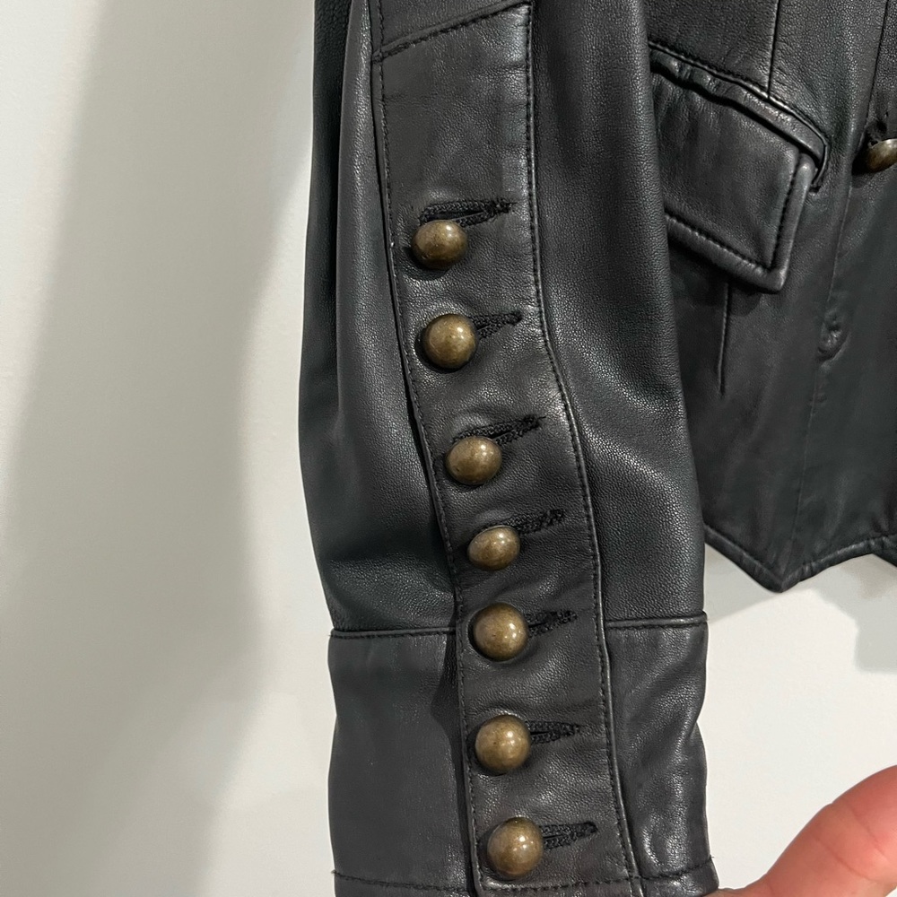Joie Black Lamb Leather‎ Jacket Sz. M - Picture 6 of 10